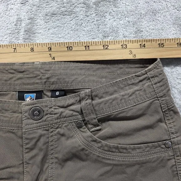 Kuhl Shorts Womens 6 Brown Cargo Pockets Hiking Camping Splash 11" Inseam - Picture 8 of 14